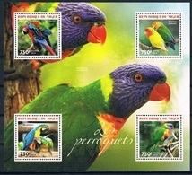 Bloc Sheet Oiseaux Perroquets Birds Parrots Neuf MNH ** Niger 2014 - Pappagalli & Tropicali