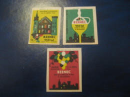 BZENEC 1965 Wine Vin Enology Drinks Vino 3 Poster Stamp Vignette CZECHOSLOVAKIA Label - Vins & Alcools