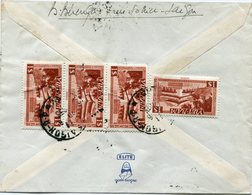 VIET-NAM LETTRE PAR AVION AVEC AFFRANCHISSEMENT AU DOS DEPART SAIGON 20-6-1955 VIET-NAM POUR LA FRANCE - Viêt-Nam