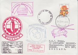 Polaire Sudafricain, N°469 Obl. Cape Town Le 29 I 81 + Coord. Sanae + University Of Natal Et Ms Agulhas Voyage 17 - Covers & Documents