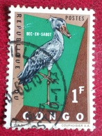 Bec En Sabot (Oiseau/Animaux) - République Du Congo - 1963 - YT 485 - Usados