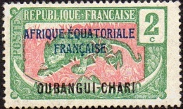 Oubangui - N°  44 * Timbre Du Congo Surchargé - Nuevos