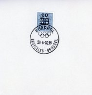 Cachet Spécial "Europol 28-6-1962 Bruxelles-Brussel" Sans Code Postal (avec Logo Des JO) - Gedenkdokumente