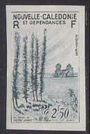 NEW CALEDONIA (1955) "Towers Of Notre-Dame". Trial Color Proof. Scott No 300, Yvert No 284. Interesting Plant! - Ongetande, Proeven & Plaatfouten