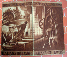 TESSERA PROVVISORIA CGIL 1945 FERROTRAMVIERI TORINO E PROVINCIA - Lidmaatschapskaarten
