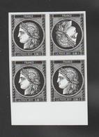FRANCE / 2019 / Y&T N° 5305B ** : "Cérès 1849-2019" (du Bloc) X 1 Tête-bêche Dans Un Bloc De 4 TP + BdF Bas - Unused Stamps