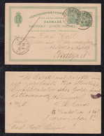Dänemark Denmark 1888 Uprated Stationery Postcard To STUTTGART Germany - Lettere
