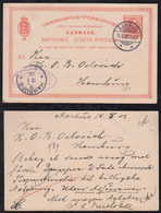 Dänemark Denmark 1906 Stationery Postcard AARHUS To HAMBURG Germany - Covers & Documents