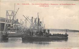 62-CALAIS- LE CONTRE-TORPILLEUR "DURANDAL" ET TORPILLEURS DANS L'AVANT PORT - Calais