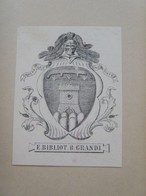 Ex-libris Illustré Italien XIXème - B. GRANDI (Florence) - Ex-libris