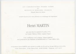 Castres, Exposition Henri Martin,peintre Né à Toulouse,  Conférence De Juskiewensky, Bernard Charles,Cahors, 1992 - Programma's