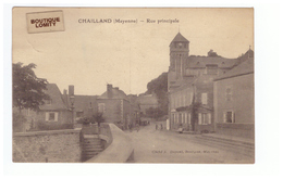 53 Chailland Rue Principale Cpa Cachet Convoyeur Ambulant Landivy à Laval 1924 - Chailland