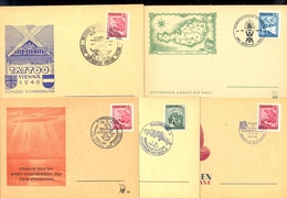 Austria - 5 Illustrated Stationery With Various Topic Commemorative Cancels 1946/47. Good Quality. - Altri & Non Classificati