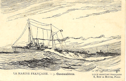 La Marine Française - 3 - Canonnières - Illust. HAFFNER - Ed. Ligue Maritime Française, Paris - Haffner