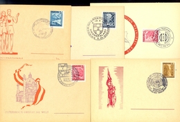 Austria - 5 Illustrated Stationery With Various Topic Commemorative Cancels 1946/47. Good Quality. - Andere & Zonder Classificatie