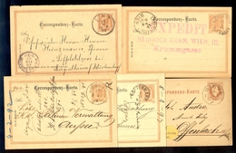 Austria - 5 Old Stationery For German Speaking Area With Interesting Cancels. - Altri & Non Classificati