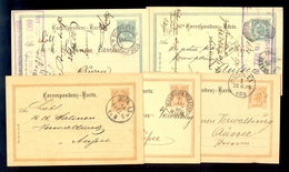 Austria - 5 Old Stationery For German Speaking Area With Interesting Cancels. - Andere & Zonder Classificatie