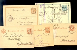 Austria - 5 Old Stationery For German Speaking Area With Interesting Cancels. - Altri & Non Classificati