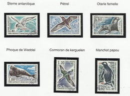 TAAF N° 55 à 60 ° Oblitérés De 1976 Oiseau Otarie Manchot - Gebraucht