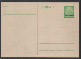 LUXEMBOURG / 1940 ENTIER POSTAL 5 PF VERT JAUNE TYPE HINDENBURG SURCHARGE (ref LE1167) - 1940-1944 Duitse Bezetting