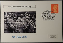 GB FDC VE Day 75th Anniversary - Postal Card With London Cancel Ww2 Wwii #2 - 2011-2020 Decimale Uitgaven