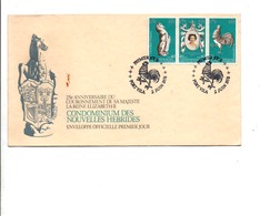 NOUVELLES HEBRIDES FDC 1978 25 ANS DE REGNE ELISABETH II - Briefe U. Dokumente