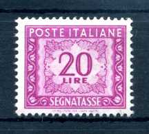 1947-54 ITALIA SEGNATASSE N.106 (*) 20 Lire Senza Gomma Filig. Ruota - Portomarken