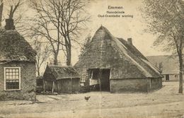 Nederland, EMMEN, Noordeinde Oud-Drentsche Woning (1910s) Ansichtkaart - Emmen
