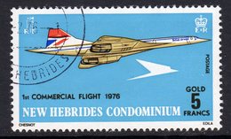 New Hebrides 1976 1st Commercial Concorde Flight, Used, SG 207 (BP) - Usados