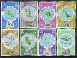 New Hebrides 1977 Maps Definitives Part Set Of 8 To 100f, Used, Between SG 242/52 (BP) - Used Stamps