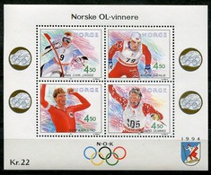Norway Mi# Block 19 Postfrisch/MNH - Olympic Games Medal Winners - Blocs-feuillets