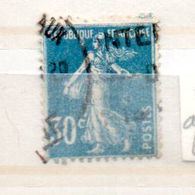 FRANCE  N° 192 30C BLEU TYPE SEMEUSE CAMEE  ANNEAU LUNE OBL - Used Stamps