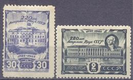 1945. USSR/Russia, 220th Anniv. Of Academy Of Scientits, Mich.963/64, 2v, Unused/mint - Nuovi