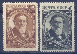 1945. USSR/Russia, Birth Anniv.of Mechnikov, Biologist, Mich.990/91, 9v, Unused/mint - Ongebruikt