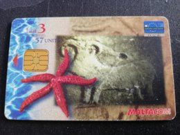 MALTA   LM3    57 UNITS CHIPCARD  SEASTAR  Fine Used    ** 1900** - Malta