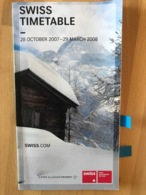 SWISS TIMETABLE 28 OCTOBER 2007 - 29 MARCH 2008 - Orari