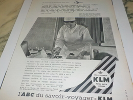 ANCIENNE PUBLICITE ABC KLM ROYAL DUTCH AIRLINES 1960 - Pubblicità