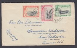 1959. SWAZILAND. Elizabeth. ½, 3, 1 D. PIGGS PEAK 15. VII 59. To Hannover, Germany. (MICHEL 58) - JF323851 - Swasiland (...-1967)