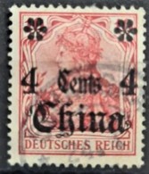 GERMAN OFFICES IN CHINA 1906/19 - SHANGHAI Cancel - Mi 40 - 4c - China (kantoren)