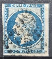 FRANCE 1860 - Canceled - YT 14B - 20c - 1853-1860 Napoleon III