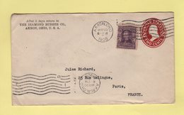 Etats Unis - Entier Postal Destination France - Akron - 1908 - 1901-20