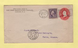 Etats Unis - Entier Postal Destination France - Camden - 1913 - 1901-20