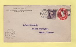 Etats Unis - Entier Postal Destination France - Camden - 1913 - 1901-20