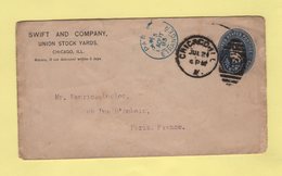 Etats Unis - Entier Postal Destination France - Chicago - 1893 - ...-1900