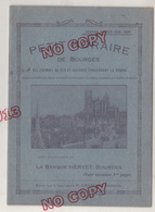 Fixe Petit Horaire Bourges Cher 1928-29 Tarif Postal Publicité Chemins De Fer Autobus Pour Région Excellent état - Europa