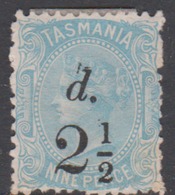 Australia-Tasmania SG 168 1891 2.5d On 9d Pale Blue,Mint Hinged,perf 11.5 - Nuovi