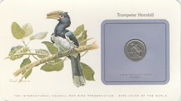 BIRD COINS OF THE WORLD - PIECE D OISEAUX  - TEN NGWEE - TRUMPETER HORNBILL - CALAO TROMPETTE- 1978 - Zambie