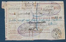 GABON - Mandat Poste  De LAMBARENE ( Rareté ) - Lettres & Documents