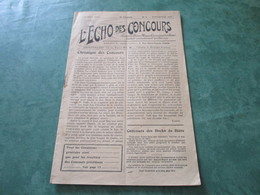 L'ECHO DES CONCOURS - Nouvelle Série N°7 - Novembre 1910 (16 Pages) - Juegos De Sociedad