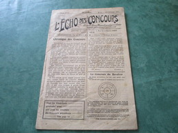 L'ECHO DES CONCOURS - Nouvelle Série N°8 - Décembre 1910 (16 Pages) - Palour Games